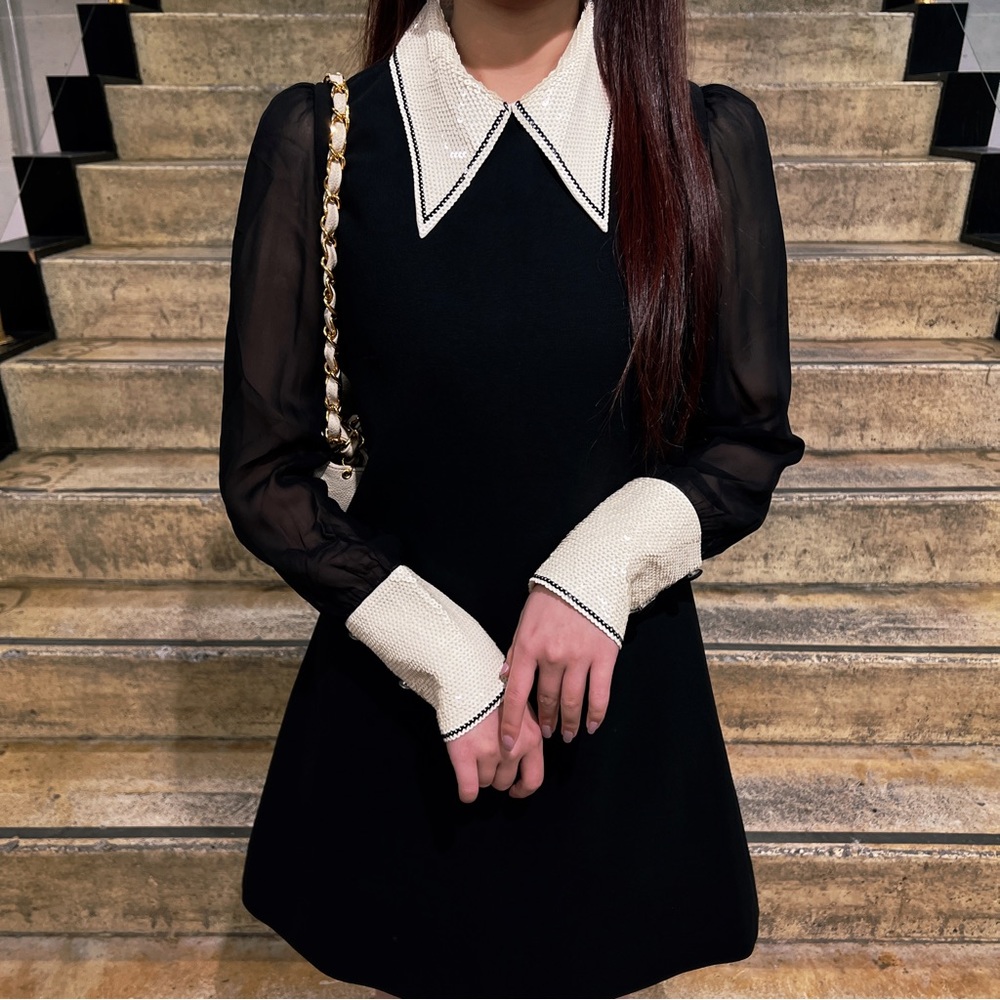 ✈️Sold! Miumiu Sequin Black and White Dress